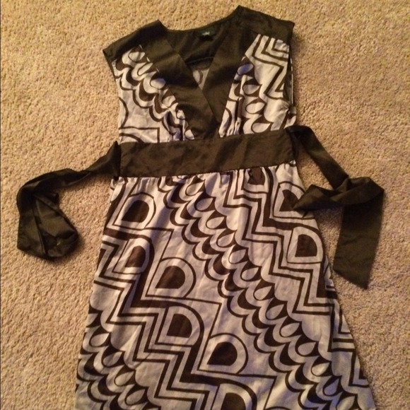 Printed brown casual dress - Picture 1 of 1