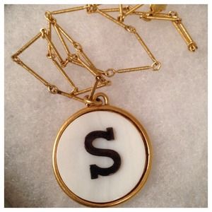 Anthropologie Gold Initial "S" Necklace