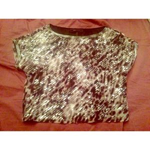 BCBGMAXAZRIA leopard print crop top🐆✨