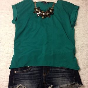 Forever 21 Emerald Green Blouse