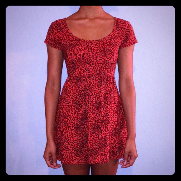 Orange Printed Dress