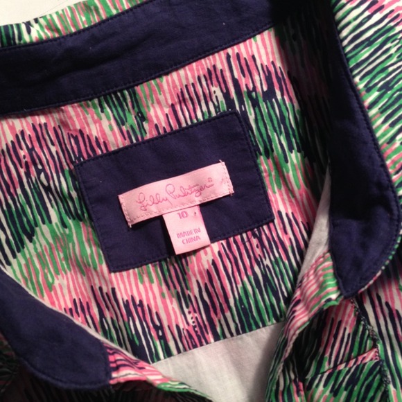 SOLD.  Never worn LILLY PULITZER shirt dress sz 10 - Picture 4 of 4