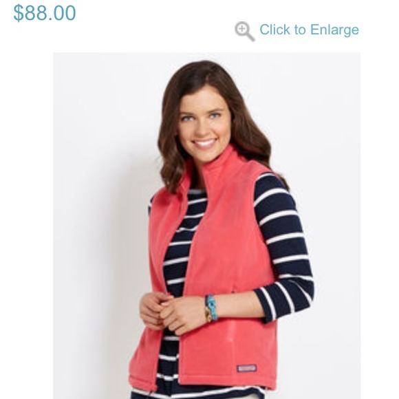 Pink vine yard vines fleece vest!