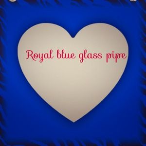 Royal blue glass pipe