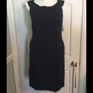 knee length black dress