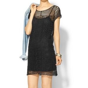 Ella moss hailee crochet black dress