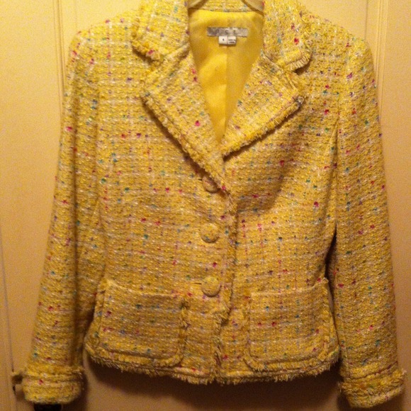 Yellow tweed jacket