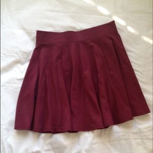 Burgundy skater skirt