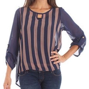 ✨SALE✨ Stripe High-Low Top