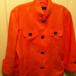 Orange linen jacket