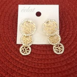 Gold Crystal Earrings