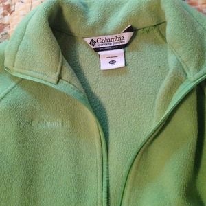 Columbia Bright green fleece jacket