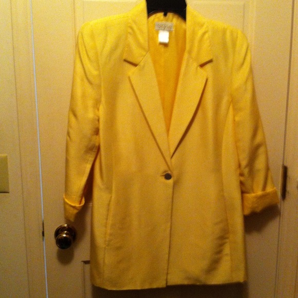 Yellow silk jacket