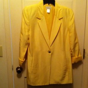 Yellow silk jacket