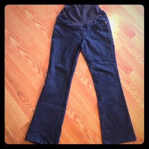 MATERNITY- dark jeans with stretch tummy panel