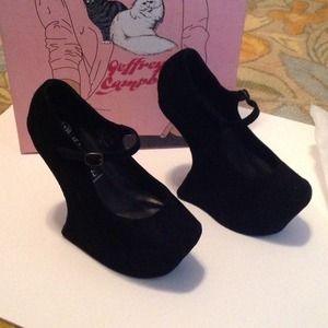 Jeffrey Campbell black suede Night Walks
