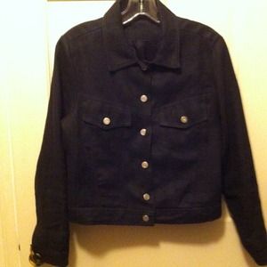 Black linen jean jacket
