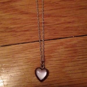 Pale pink heart necklace