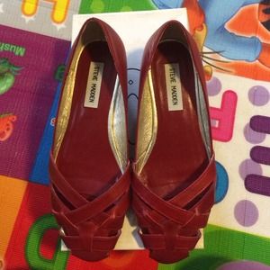 Steve Madden detailed red leather