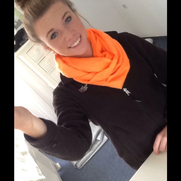 Neon orange scarf