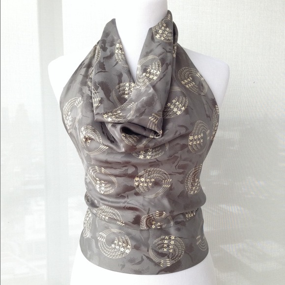 Bundled 12 items! SOLD. Backless Silk Blouse!!