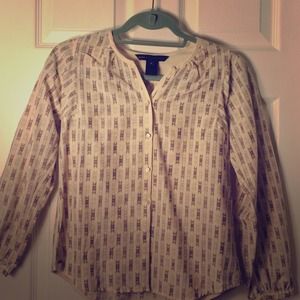Marc by Marc Jacobs Beige Multi Button Up