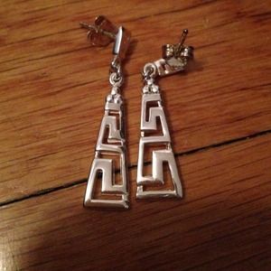 Silver geometric earrings