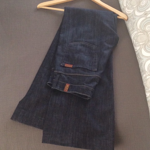 7 for all mankind Ginger wide leg jeans.
