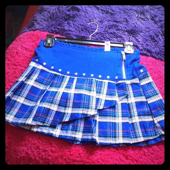 Blue plaid Skort from Cadie's closet.