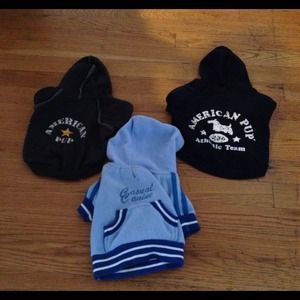 3 Small Dog Hooded Sweatshirts