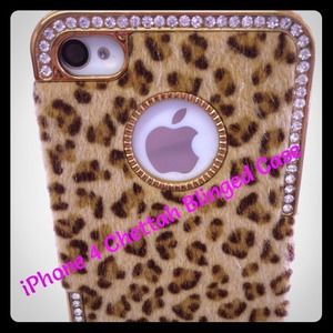 Blinged Cheetah iPhone 4