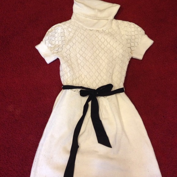 Very cute white sweater dress