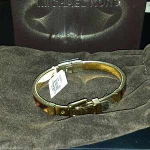 Michael Kors gold/brown bangle bracelet.