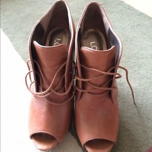 Loft open toe ankle boots