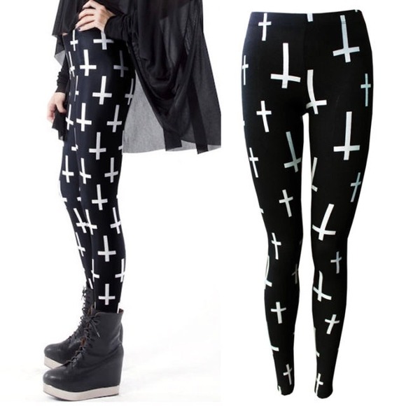 Cross chevron leggings