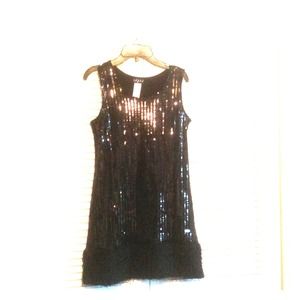 Black sequence dress