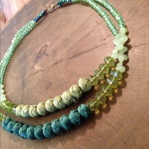 Green beaded necklace