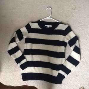 Cream and Navy stripped sweater
