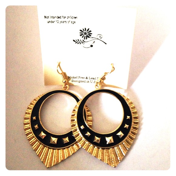 Black Tribal Earrings