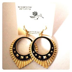 Black Tribal Earrings