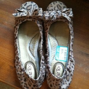 Animal print flats