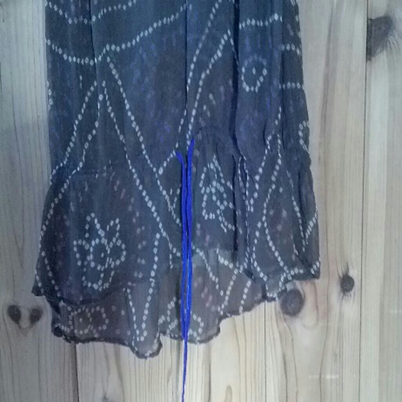 100% silk gypsy style tyedyed top - Picture 3 of 4