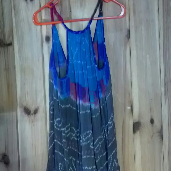 100% silk gypsy style tyedyed top - Picture 4 of 4