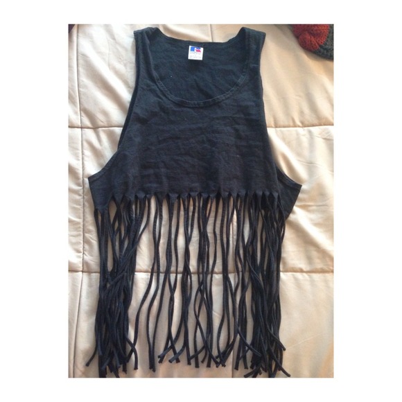 Black fringe shirt