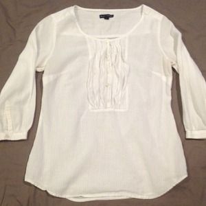 American Eagle white button up