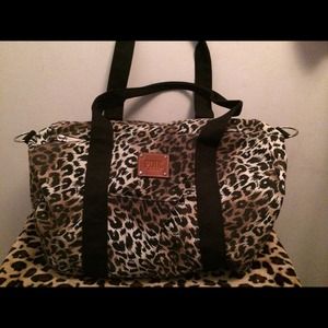 Victorias Secret leopard duffle bag