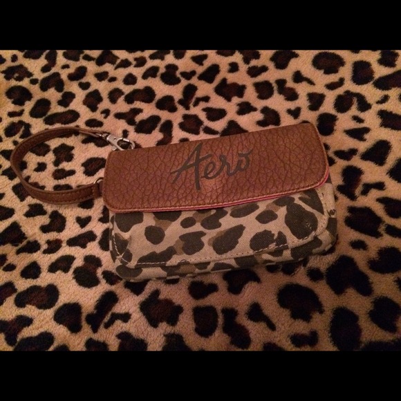 Leopard wristlet