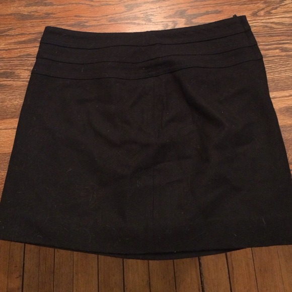 Black wool mini skirt
