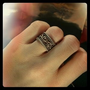 Silver Brighton scroll ring