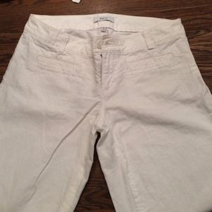 White linen pants